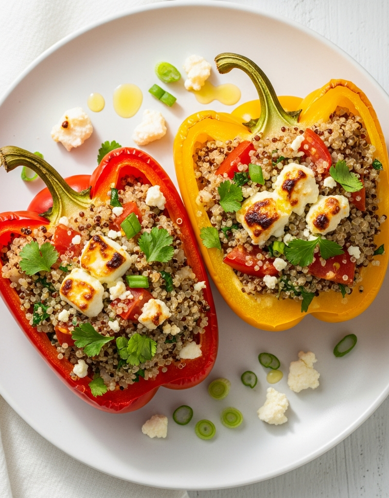 Stuffed Peppers with Quinoa and Feta