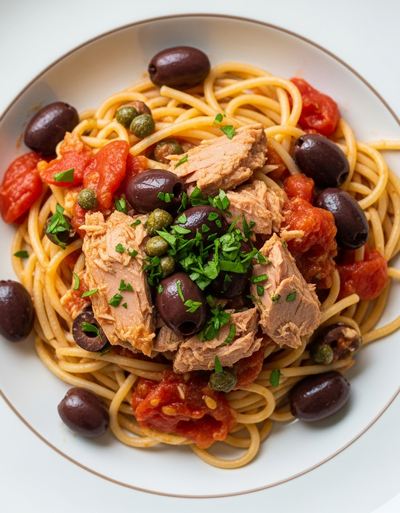 Tuna Puttanesca Pasta