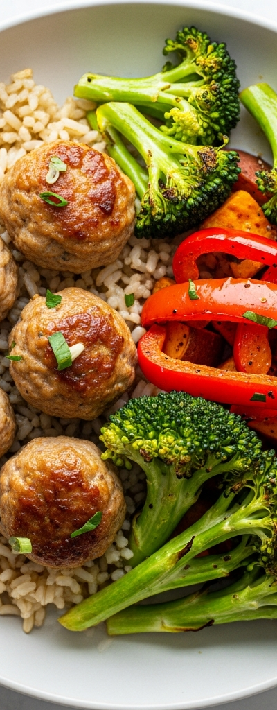 Turkey Meatball and Vegetable Bowl