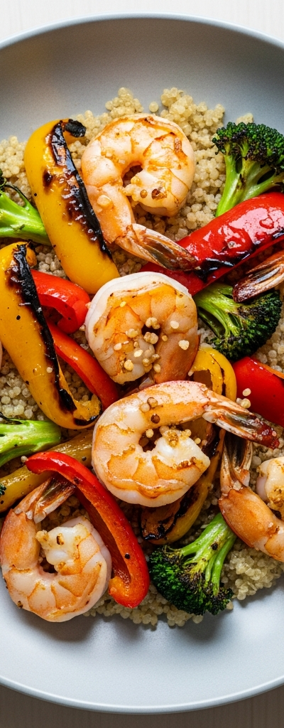 Garlic Shrimp and Quinoa Bowl