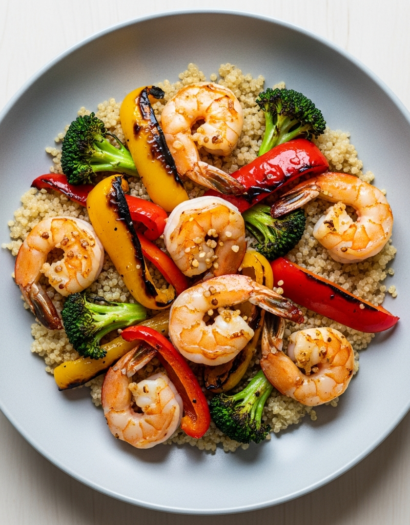 Garlic Shrimp and Quinoa Bowl