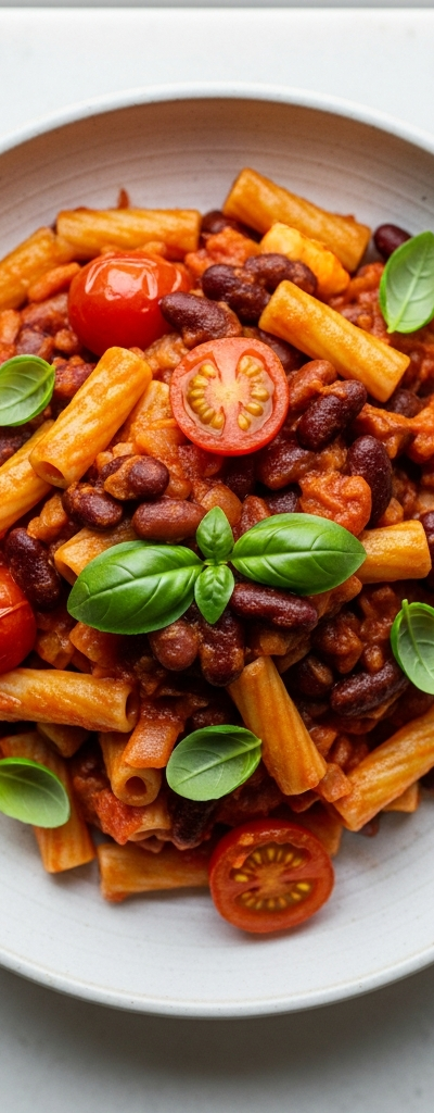 Vegan Kidney Bean and Tomato Pasta