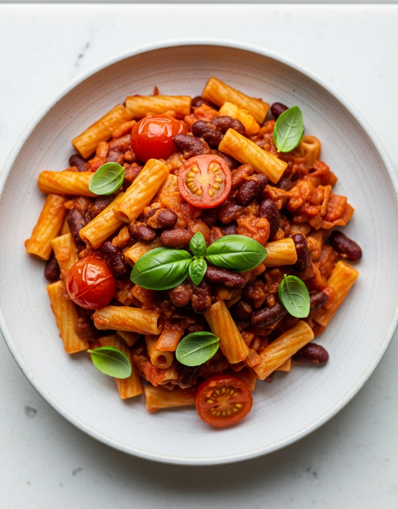 Vegan Kidney Bean and Tomato Pasta