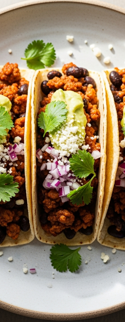 Vegan Tex-Mex Soy Mince Tacos