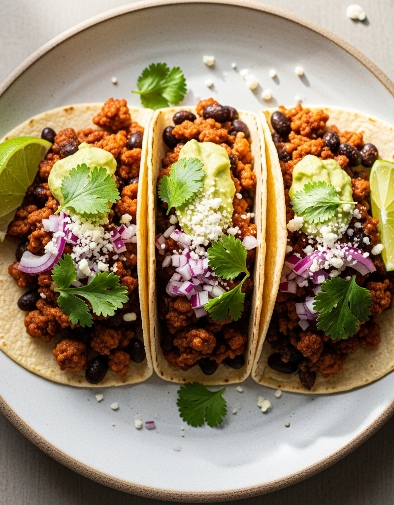 Vegan Tex-Mex Soy Mince Tacos