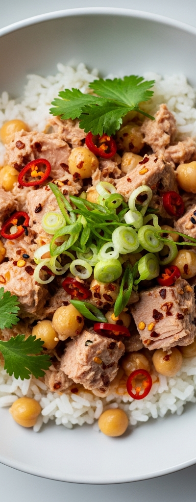Spicy Tuna & Chickpea Rice Bowl