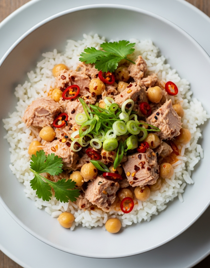 Spicy Tuna & Chickpea Rice Bowl