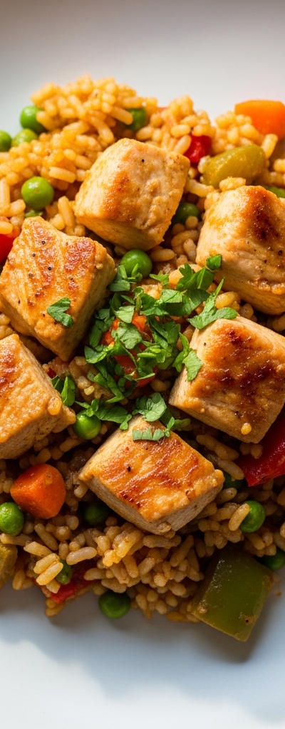 Hearty Chicken and Rice Skillet