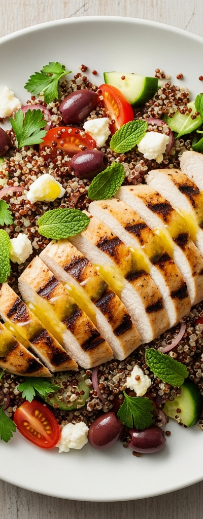 Mediterranean Grilled Chicken and Quinoa Salad