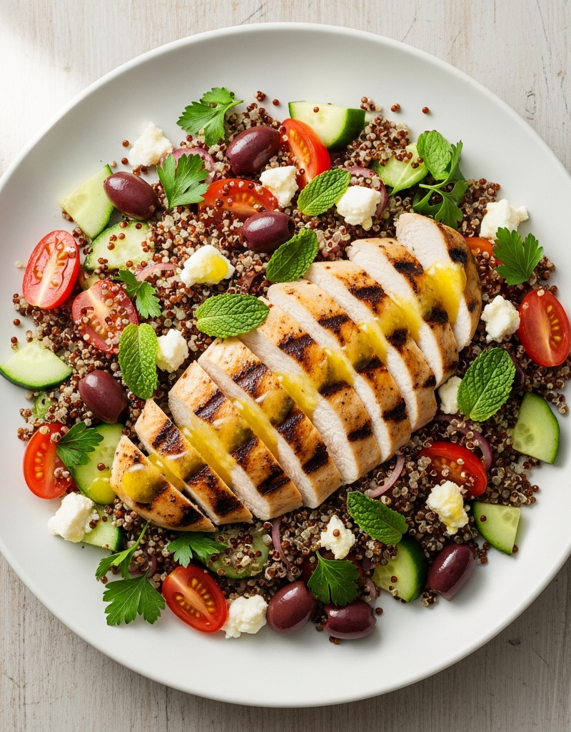 Mediterranean Grilled Chicken and Quinoa Salad