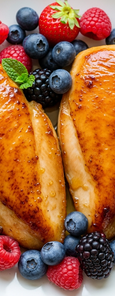 Honey Glazed Chicken with Berries